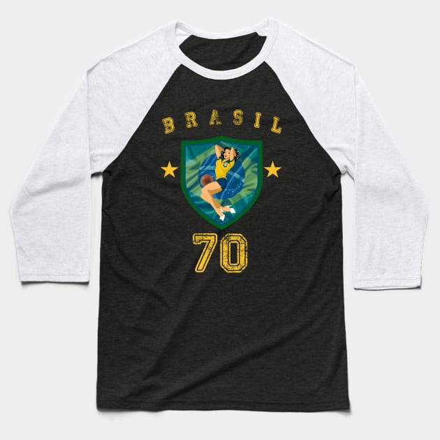 BRASIL 70 Baseball T-Shirt by DESPOP